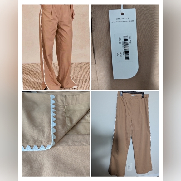 NWT ANTHROPOLOGIE MON RENN LISLE PANT SIZE L - Picture 1 of 6